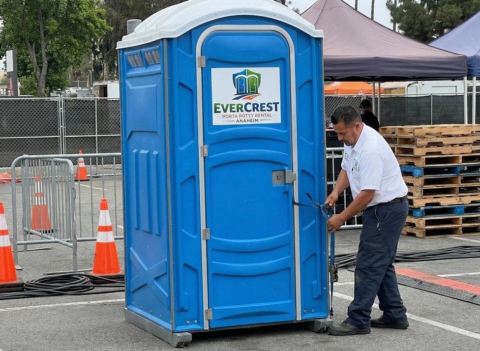Standard portable toilet setup